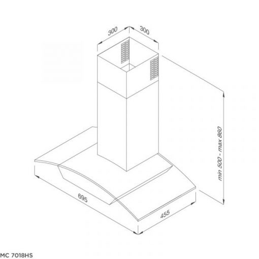 Thông số kĩ thuật hút mùi MC 7018HS