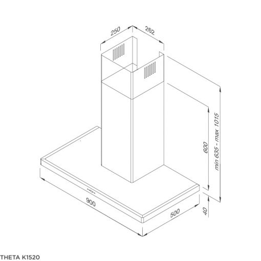 Máy hút khói khử mùi THETA K1520