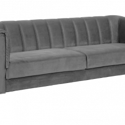 Sofa 3 chỗ Saga vải nhung màu xám đậm 650002363