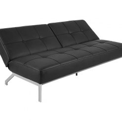 Sofa giường Perugia PU màu đen 3