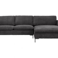 Sofa góc Talida vải Holly màu xám đậm 2