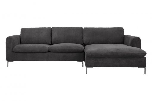 Sofa góc Talida vải Holly màu xám đậm 2