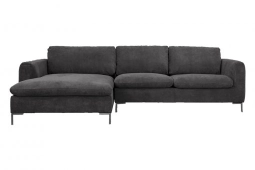 Sofa góc Talida vải Holly màu xám đậm 3