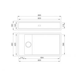 Chậu rửa đá MYST K86S - MYST K86L-1