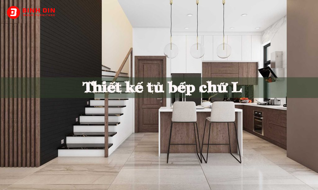 Mẫu thiết kế tủ bếp L hiện đại