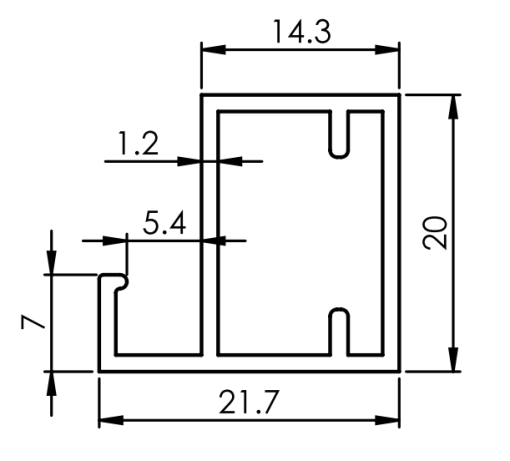 aluminium frame drawing 1