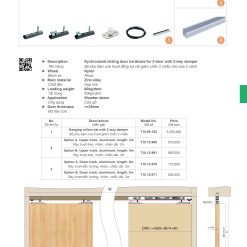 synchronized sliding door hardware 60kg